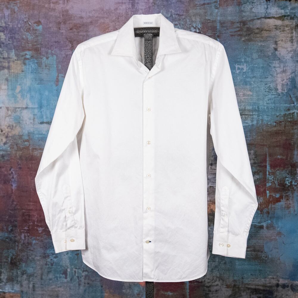 Banana Republic Men's Size 16 - 16 1/2 Long Sleeve Button Up VTG Italian Cotton